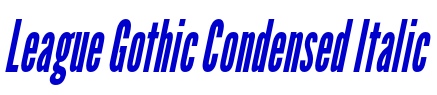 League Gothic Condensed Italic шрифт